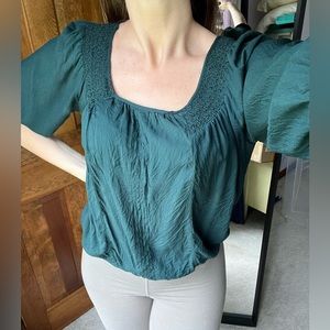 Forest green blouse